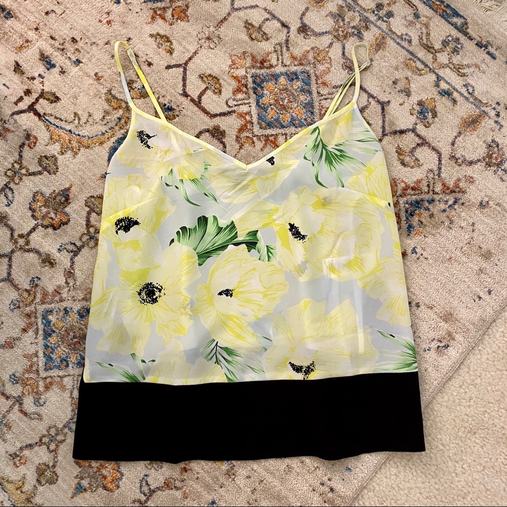 French Connection Yellow Floral Top | Size Small